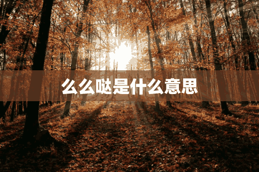 么么哒是什么意思